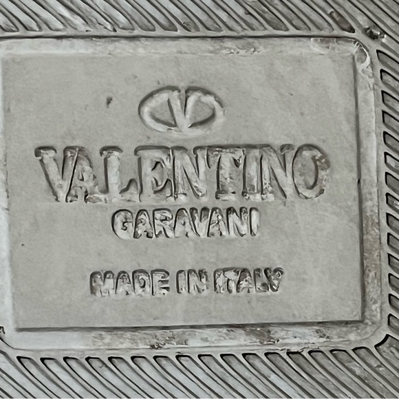 Valentino Rock Stud Slides Gray Size 39 US 9 Preowned - Picture 6 of 12